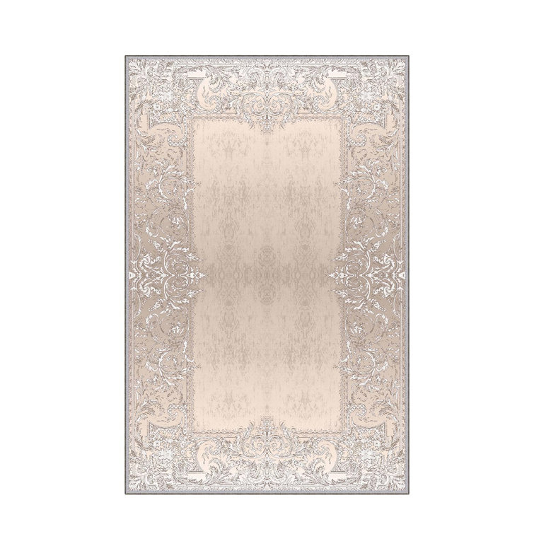 Rosalind Wheeler Kathleen Flatweave Grey/Pink Rug Wayfair.ie